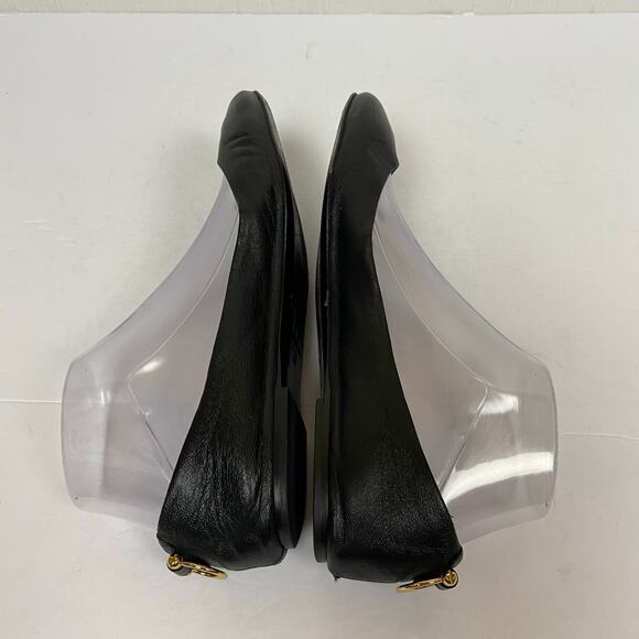 Ines De La Fressange Paris Classic Black Leather Ballet Flats Shoe Size 8 - Picture 6 of 9